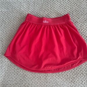 ALO Yoga Women's Match Point Candy Red  Skirt